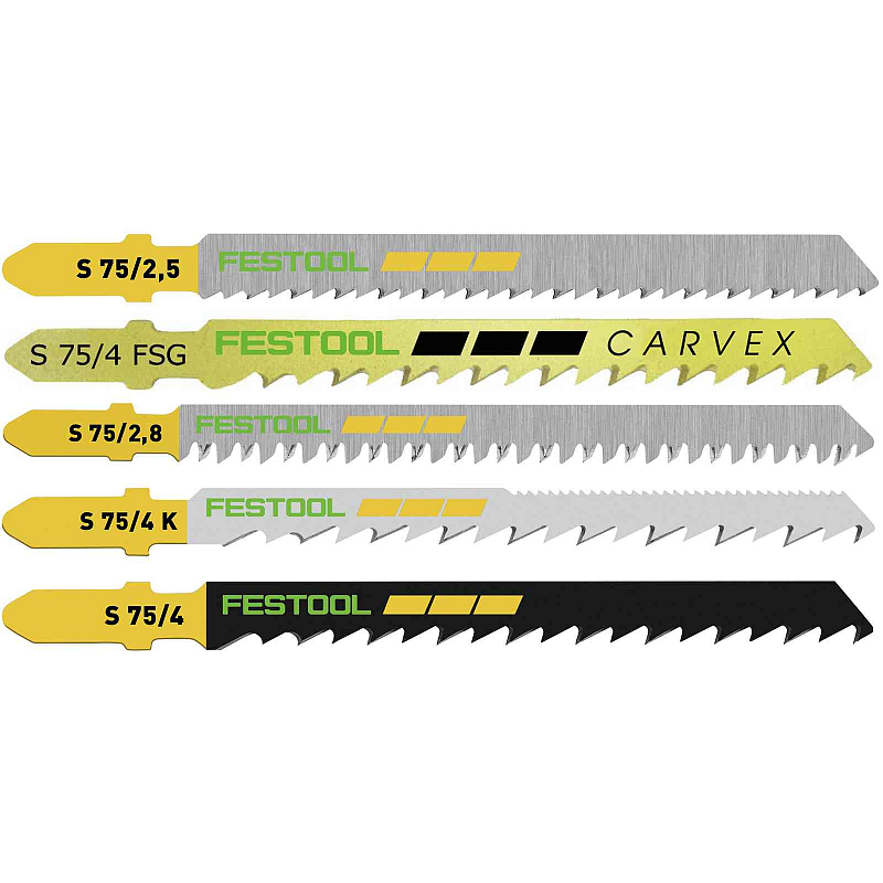 Festool 204275 Sägeblatt für Stichsägen, Laubsägen & elektrische Sägen Stichsägeblatt Hochgeschwindigkeitsstahl (HSS) 25 Stück(e)