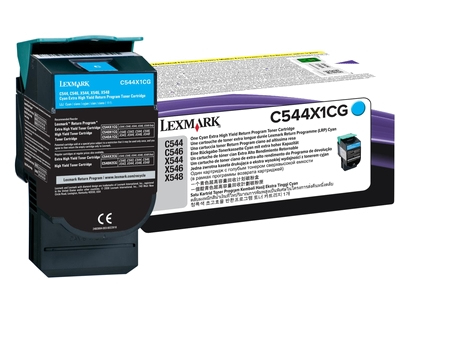 Lexmark C544,C546,X544,X546,X548 Rückgabe-Tonerkassette Cyan 4K