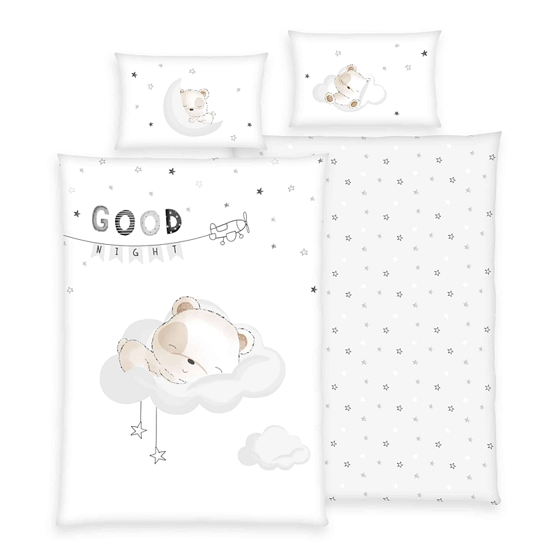 HERDING babybest® Bettwäsche - Sleeping little Bear - flanell
