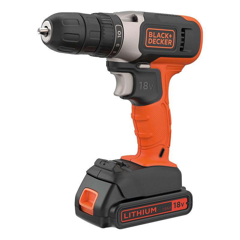 Black & Decker BCD001C1-QW Bohrmaschine Ohne Schlüssel Schwarz, Rot