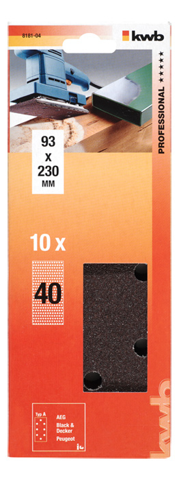 kwb 818104 Schleifmaschinenzubehör 10 Stück(e) Sandpapier