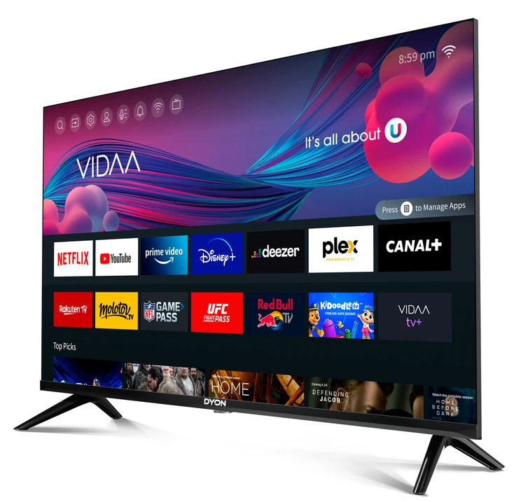 Dyon Smart 40 VX-2 101,6 cm (40") Full HD Smart-TV WLAN Schwarz 250 cd/m²