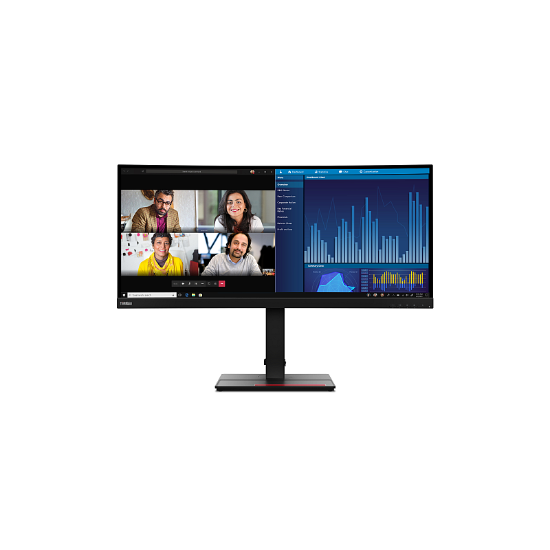 Lenovo ThinkVision P34w-20 Computerbildschirm 86,7 cm (34.1") 3440 x 1440 Pixel Wide Quad HD LED Schwarz