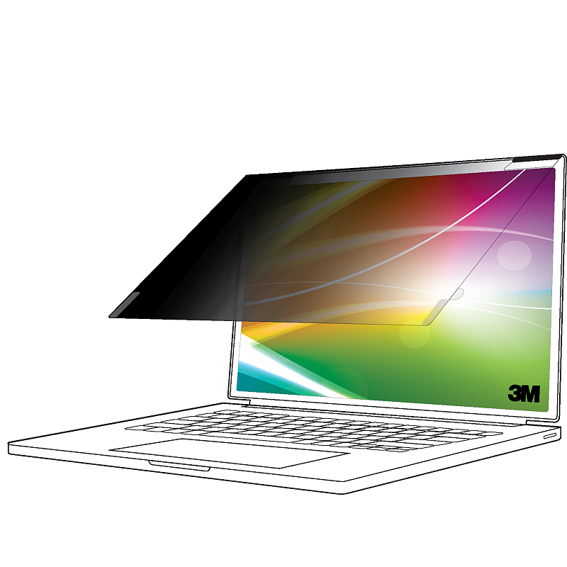 3M Bright Screen Blickschutzfilter für 15.6in Vollbild-Laptop, 16:10, BP156W1E