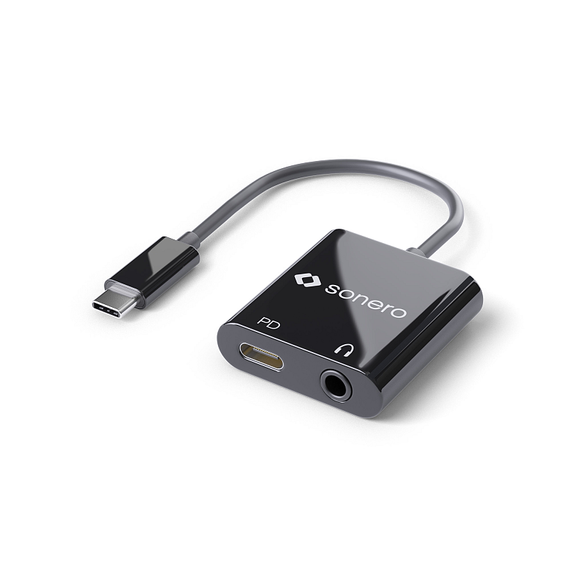 sonero X-UA200 Kabeladapter USB-C 1x USB-C female, 1x 3,5mm jack Schwarz