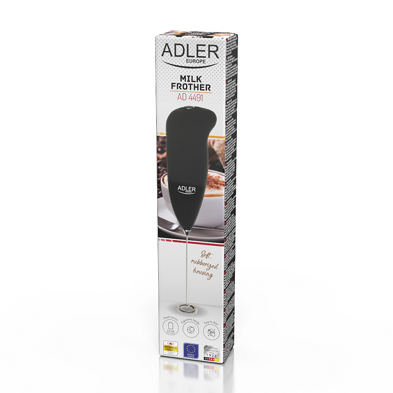 Adler AD 4491 Milchschäumer/-wärmer Handlicher elektrischer Milchaufschäumer Schwarz