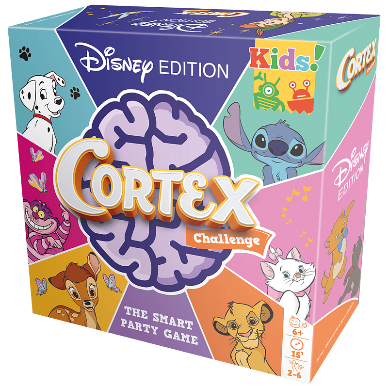 Asmodee CORDIC01ML Brettspiel Cortex Kids Disney Edition 15 min Kartenspiel Party