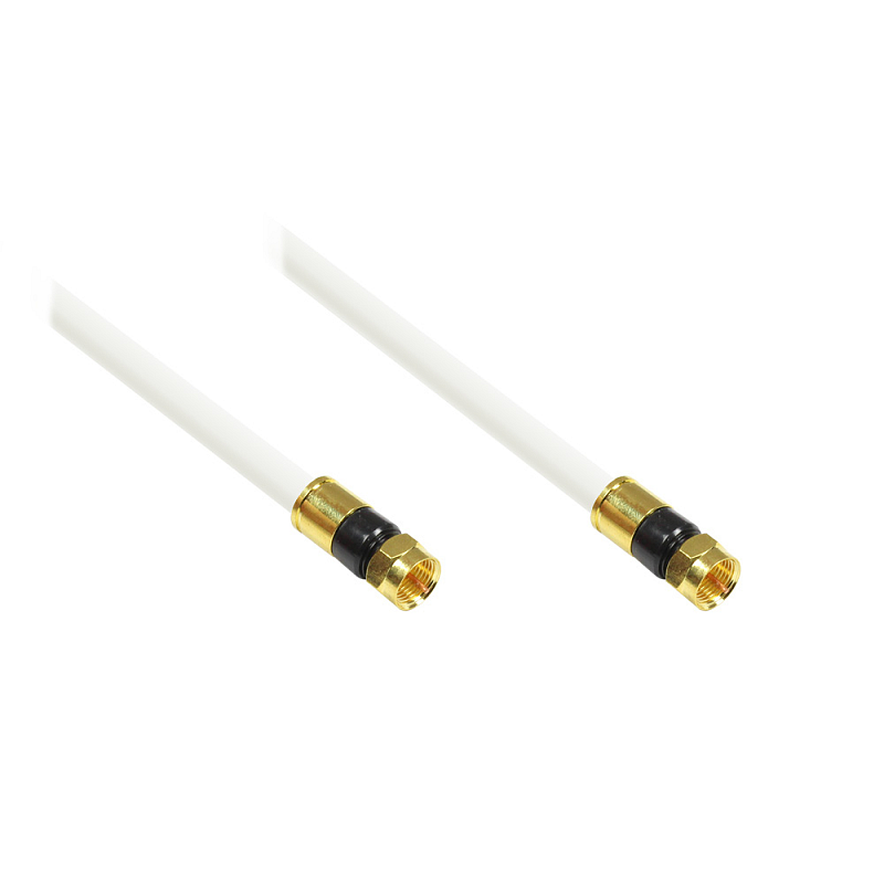 Alcasa S-FQ015W Koaxialkabel 1,5 m F Weiß