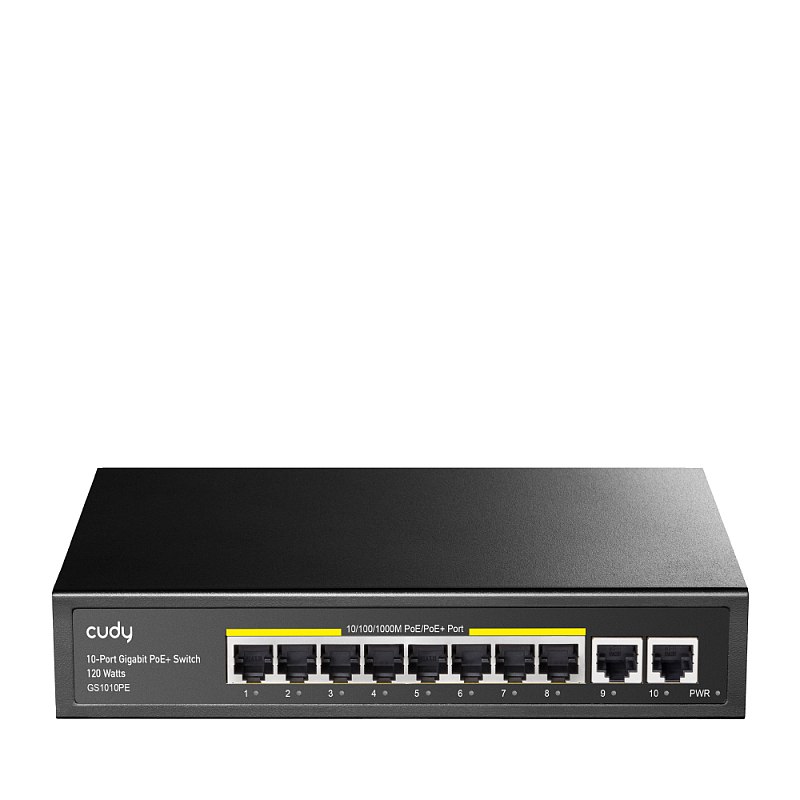 Cudy GS1010PE Netzwerk-Switch Gigabit Ethernet (10/100/1000) Power over Ethernet (PoE) Schwarz