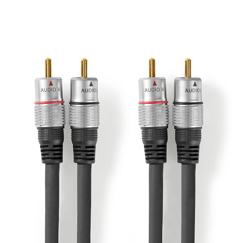 Nedis CAGC24200AT15 Audio-Kabel 1,5 m 2 x RCA Anthrazit