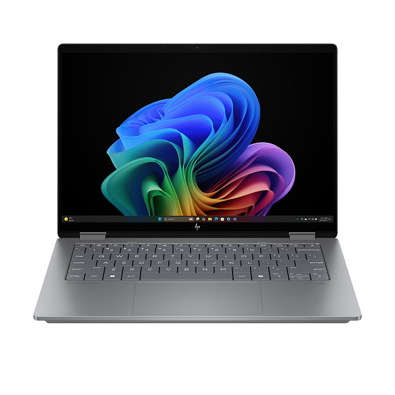 HP OmniBook X FlipNGAI OmniBook X Flip Next Gen AI 14-fm0178ng Copilot+ PC Intel Core Ultra 7 258V Hybrid (2-in-1) 35,6 cm (14") Touchscreen 3K 32 GB LPDDR5x-SDRAM 2 TB SSD Wi-Fi 7 (802.11be) Windows 11 Home Silber