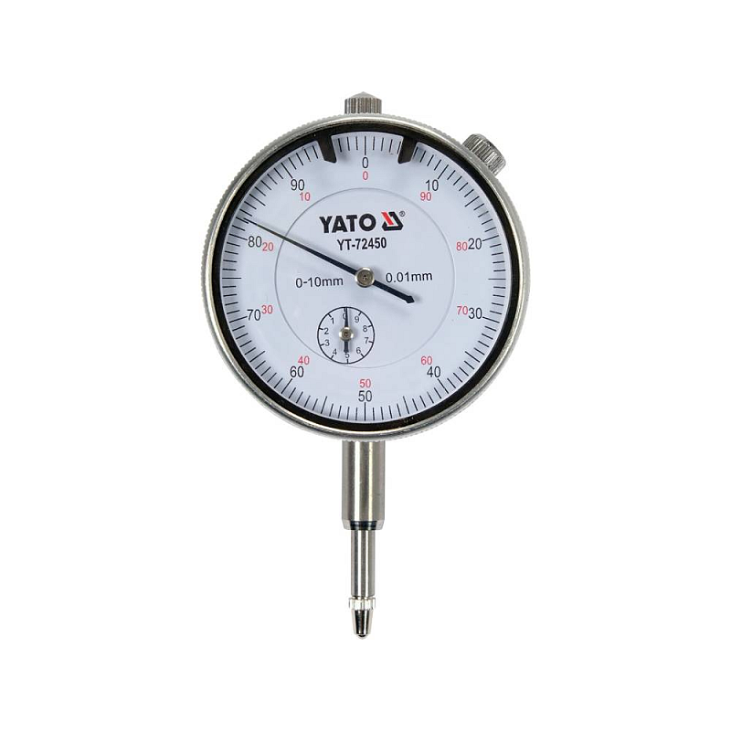 Yato YT-72450 Messuhr/Messlehre Analoge Messuhr Silber, Schwarz, Weiß 1 cm mm