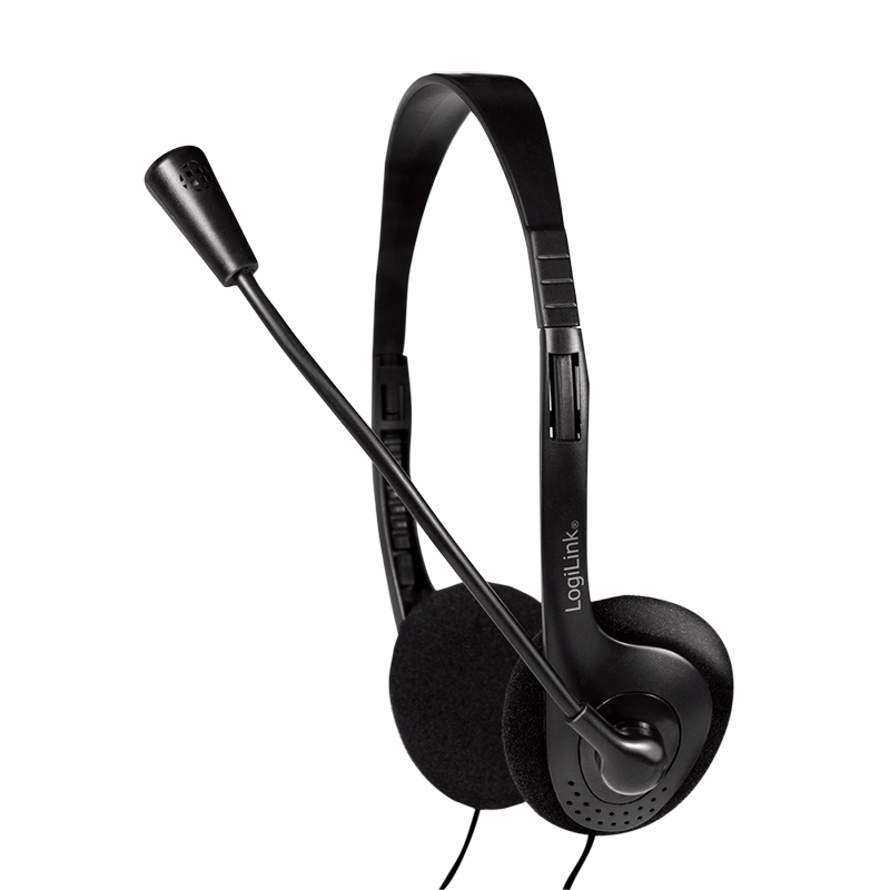 LogiLink HS0052 Kopfhörer & Headset Kabelgebunden Kopfband Büro/Callcenter Schwarz