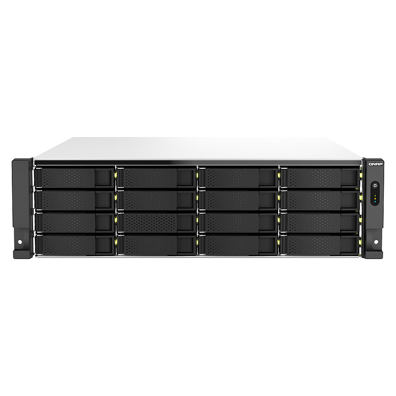 QNAP TS-h2287XU-RP NAS Rack (3U) Intel Xeon E E-2336 32 GB DDR4 0 TB QuTS hero Schwarz, Weiß