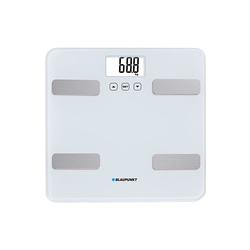 Blaupunkt BSM501 Personenwaage Quadratisch Weiß Elektronische Personenwaage