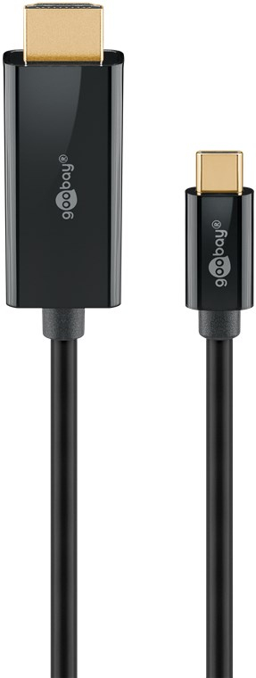 Goobay 75696 Videokabel-Adapter 1 m USB Typ-C HDMI Schwarz