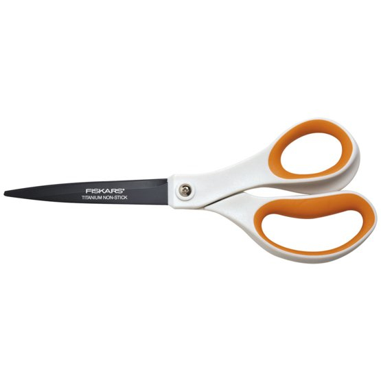 Fiskars 1004721 Büro- & Bastelschere Universal Gerader Schnitt Schwarz, Orange, Edelstahl