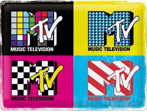 Nostalgic Art MTV Dekoratives Schild & Tafel für drinnen Metall Mehrfarbig