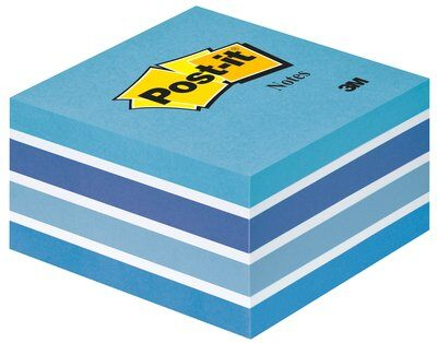 Post-It 7000033875 Klebezettel Quadratisch Blau 450 Blätter Selbstklebend