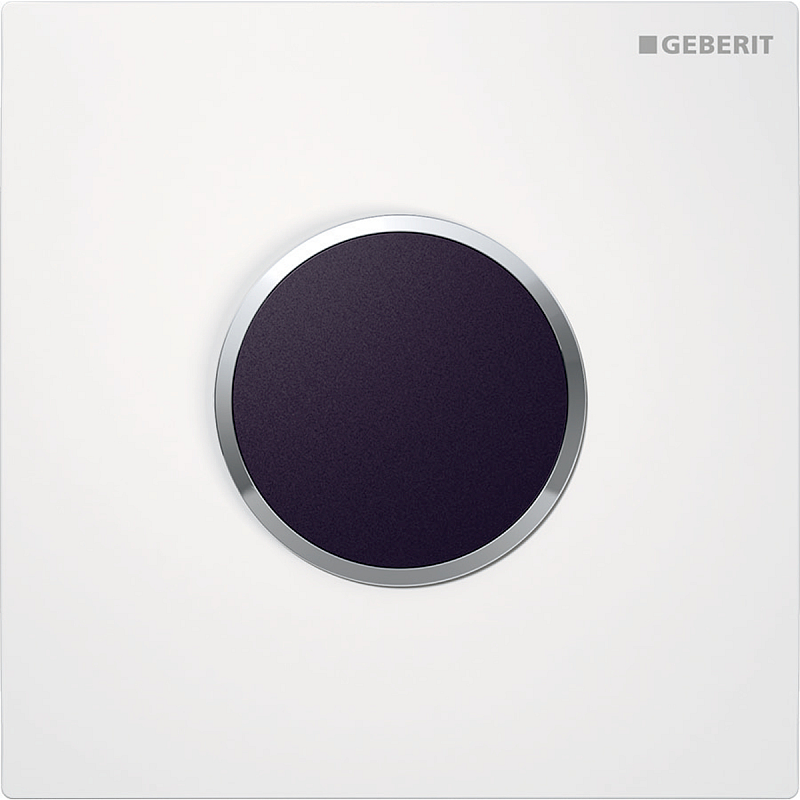 Geberit 116.025.KJ.1 Ersatzteil für Toilettenspülung Spülplatte Weiß, Chrom