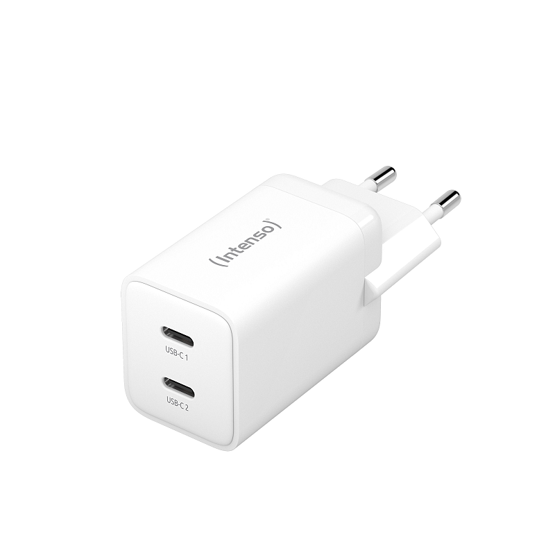 Intenso POWER ADAPTER 2XUSB-C GAN/7804012 Universal Weiß AC Schnellladung Drinnen