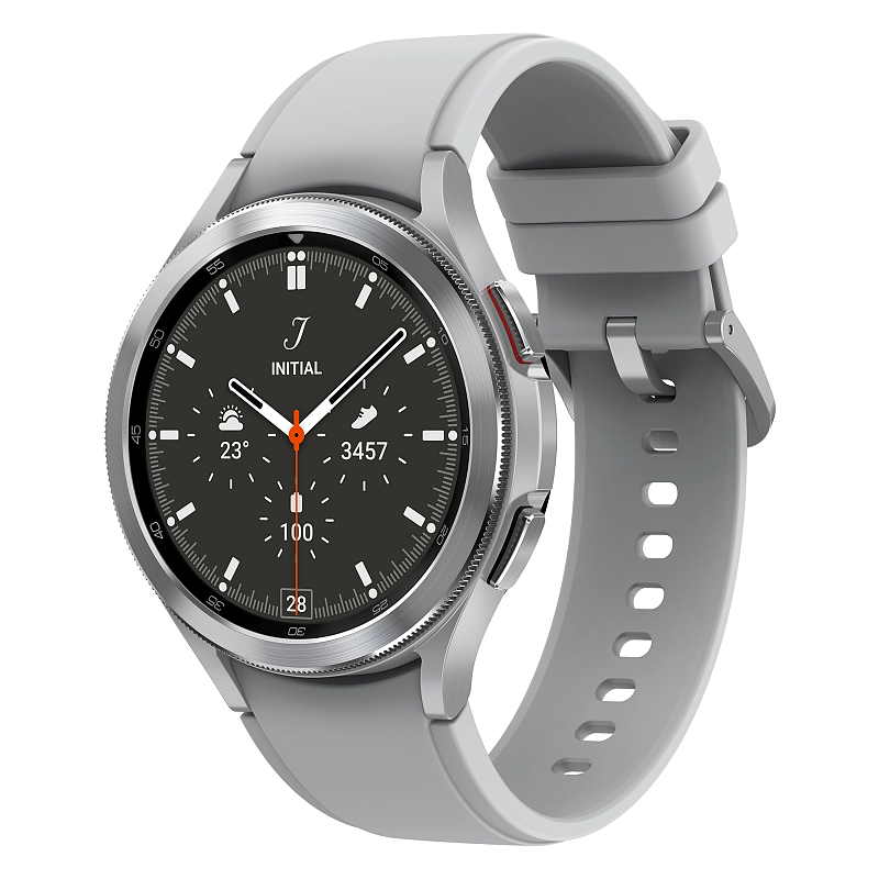 Samsung Galaxy Watch4 Classic 3,56 cm (1.4") OLED 46 mm Digital 450 x 450 Pixel Touchscreen Silber WLAN GPS