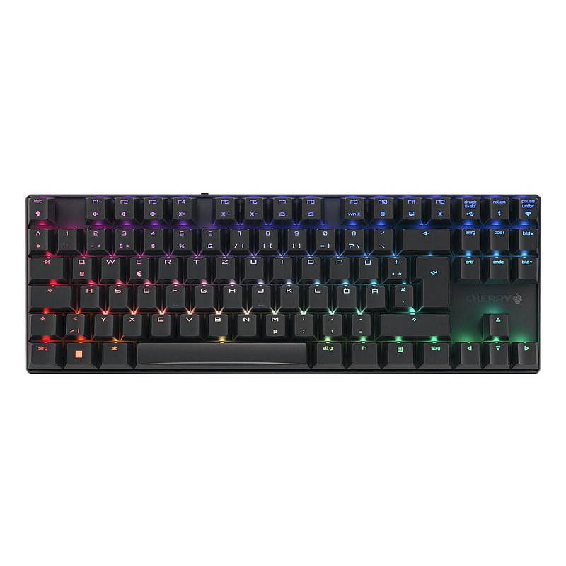 CHERRY MX 8.2 TKL Wireless RGB Tastatur Gaming USB + RF Wireless + Bluetooth QWERTZ Deutsch Schwarz