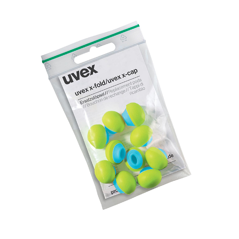 Uvex 2125351 Ohrstopfen Wiederverwendbarer Ohrstöpsel Blau, Grün 60 Stück(e)