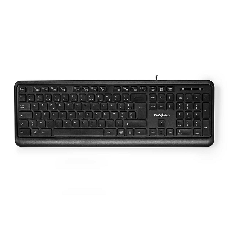 Nedis KBMU200BKFR Tastatur Haus USB AZERTY Französisch Schwarz