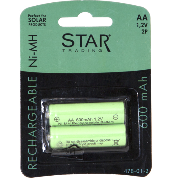 Star Trading 12.478-01-2 Haushaltsbatterie Wiederaufladbarer Akku AA Nickel-Metallhydrid (NiMH)