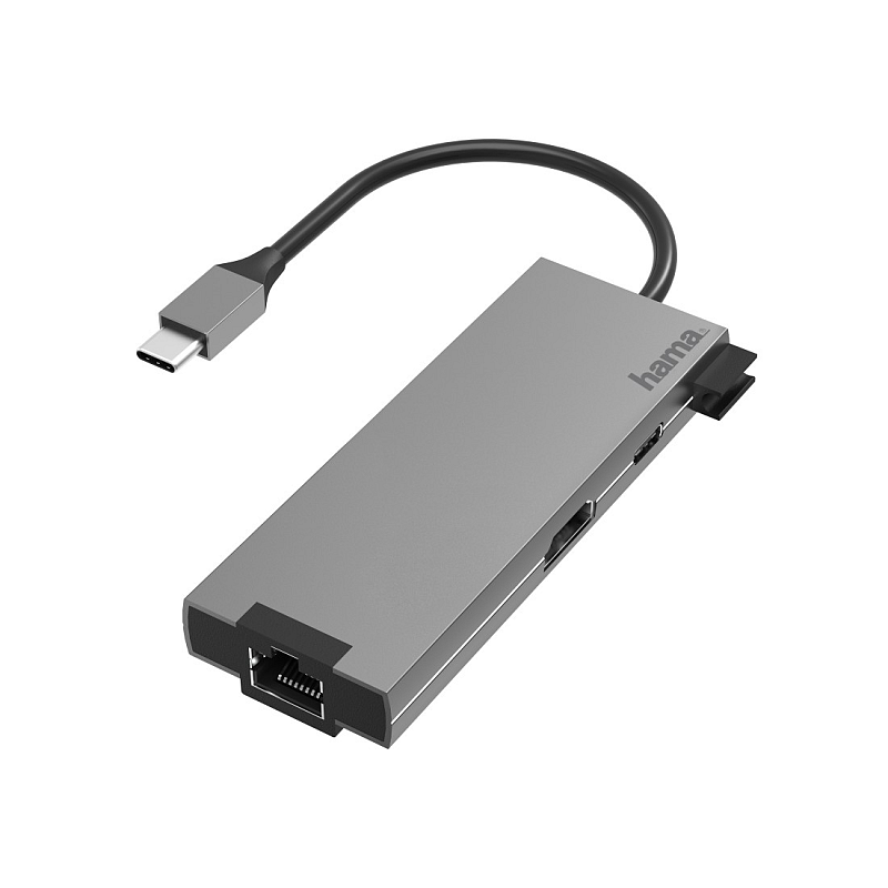 Hama 00200109 laptop-dockingstation & portreplikator USB 3.2 Gen 1 (3.1 Gen 1) Type-C Grau