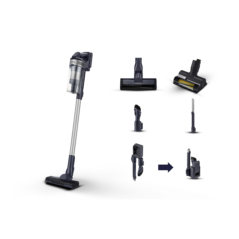 Samsung VS15A60AGR5 Stabstaubsauger Akku Trocken Beutellos 0,8 l 410 W Schwarz, Silber