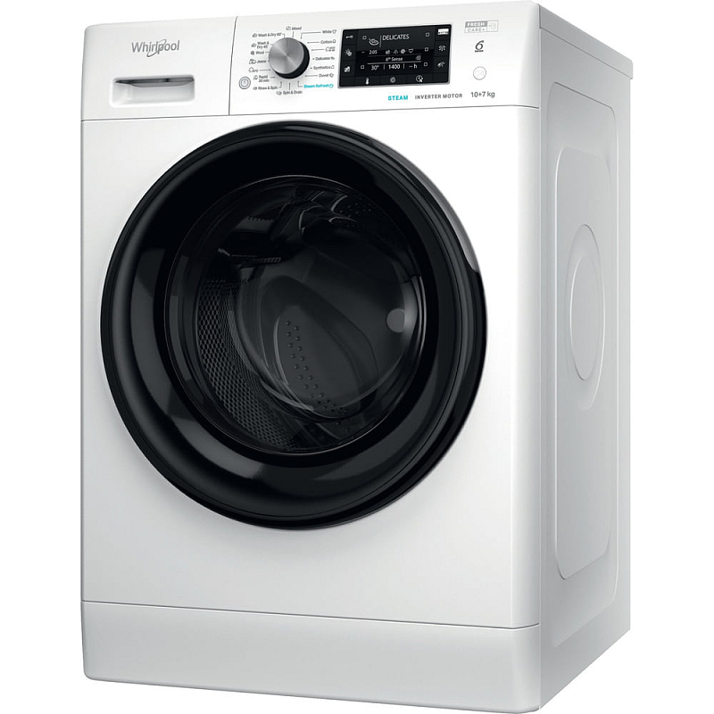 Whirlpool FFWDD1076258B Waschtrockner Freistehend Frontlader Weiß