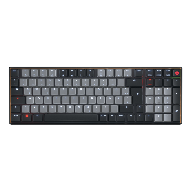 CHERRY KW 550 MX LP Tastatur Heimbüro USB + Bluetooth QWERTZ Deutsch Schwarz
