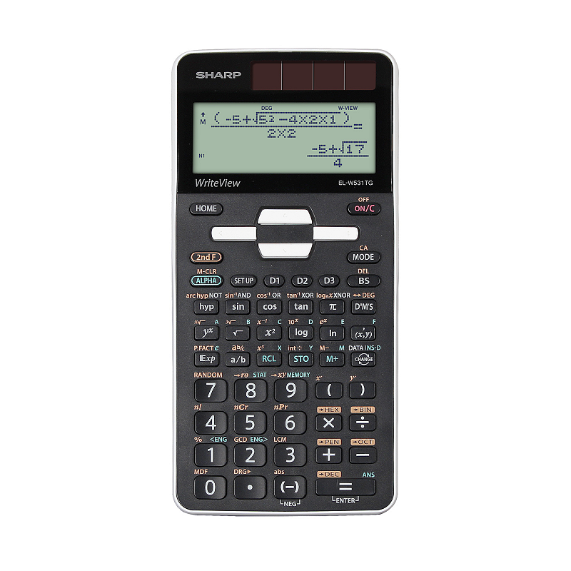 Sharp SH-ELW531TG Taschenrechner Tasche Display-Rechner Schwarz, Weiß