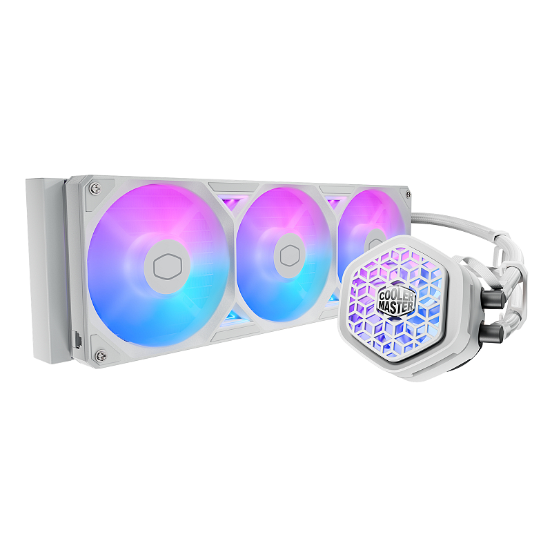 Cooler Master MasterLiquid Atmos II 360 VRM Fan White Prozessor Flüssigkeitskühlung 12 cm Weiß 1 Stück(e)