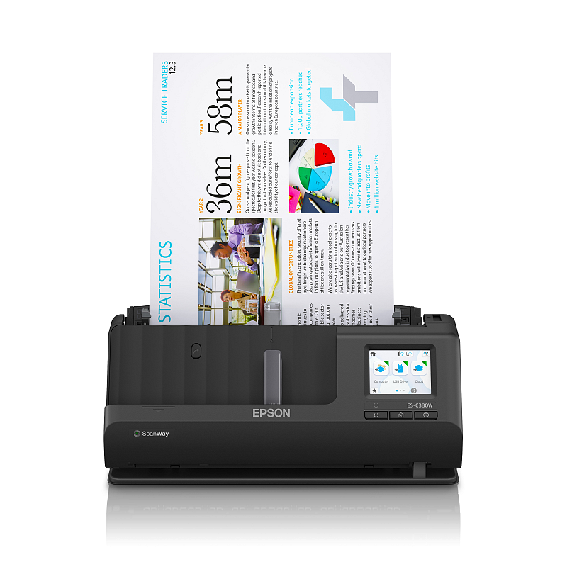 Epson ES-C380W ADF + Bogenscanner 600 x 600 DPI A4 Schwarz