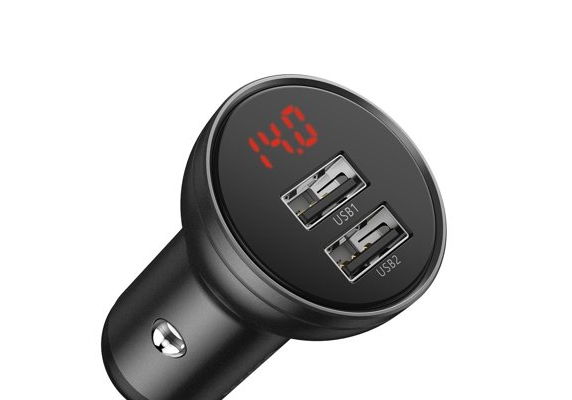 Baseus CCBX-0G Ladegerät für Mobilgeräte Universal Schwarz, Grau Zigarettenanzünder Auto