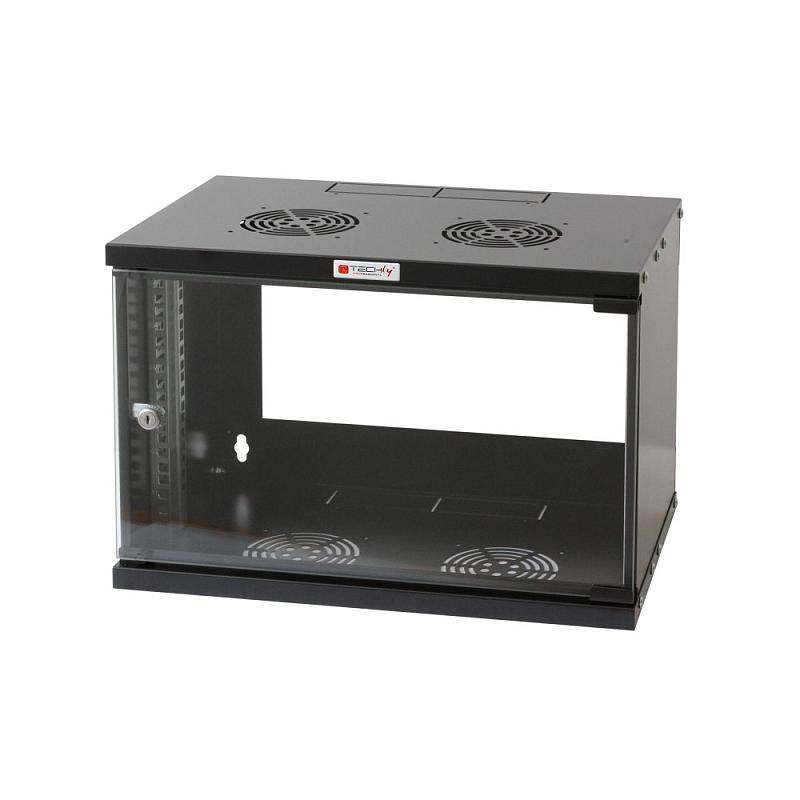 Techly I-CASE EL-1006B45 Rack 6U Wandmontiertes Regal Schwarz