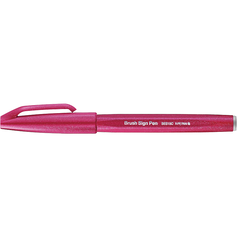 Pentel Brush Sign Filzstift Fein Rot 1 Stück(e)