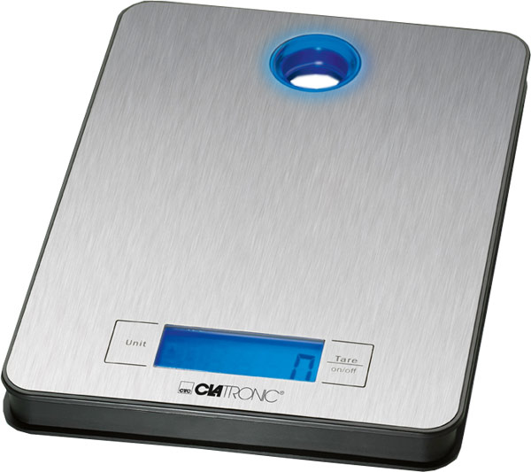 Clatronic KW 3412 Edelstahl Elektronische Küchenwaage
