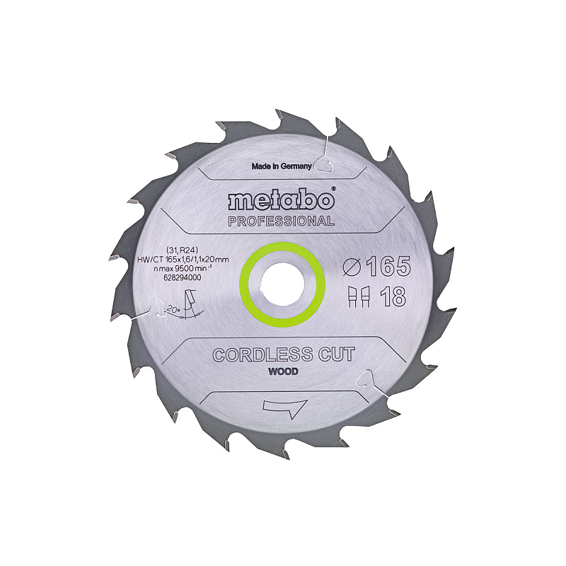 Metabo 628295000 Kreissägeblatt 16,5 cm 1 Stück(e)