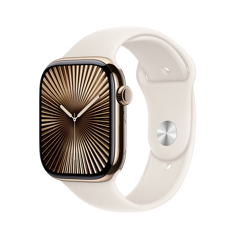 Apple Watch Series 10 OLED 46 mm Digital 416 x 496 Pixel Touchscreen 4G Gold WLAN GPS