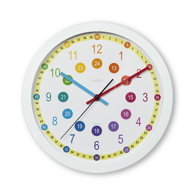 Hama 00222203 Wand- /Tischuhr Analoge Uhr Kreis Mehrfarbig