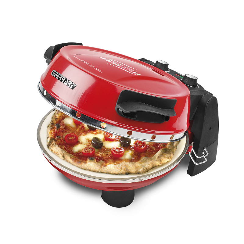 G3 Ferrari Pizzeria Snack Napoletana Pizzamacher/Ofen 1 Pizza/Pizzen 1200 W Schwarz, Rot