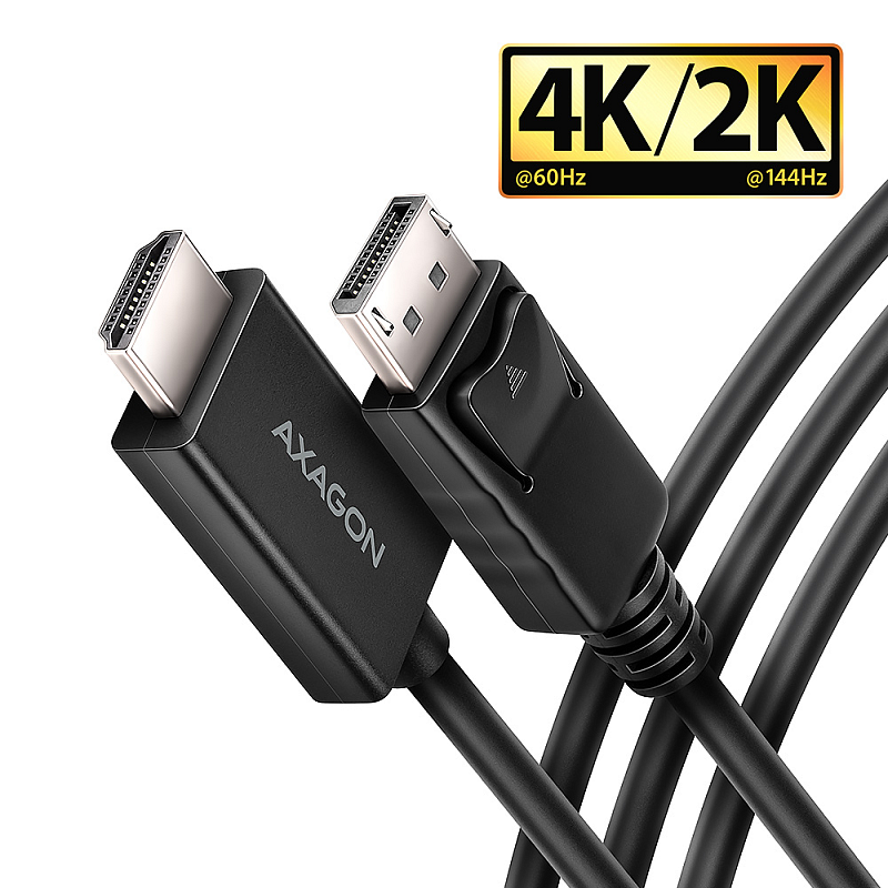 Axagon RVD-HI20C2 DisplayPort -> HDMI 2.0b Kabel 1.8m, 4K/60Hz
