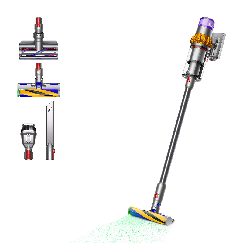 Dyson V15 Detect Absolute 2-in-1-Stabstaubsauger Akku Trocken Beutellos 0,76 l 660 W Nickel, Gelb