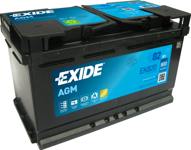 Exide EK820 Fahrzeugbatterie AGM (Absorbierende Glasmatte) 82 Ah 12 V 800 A Auto