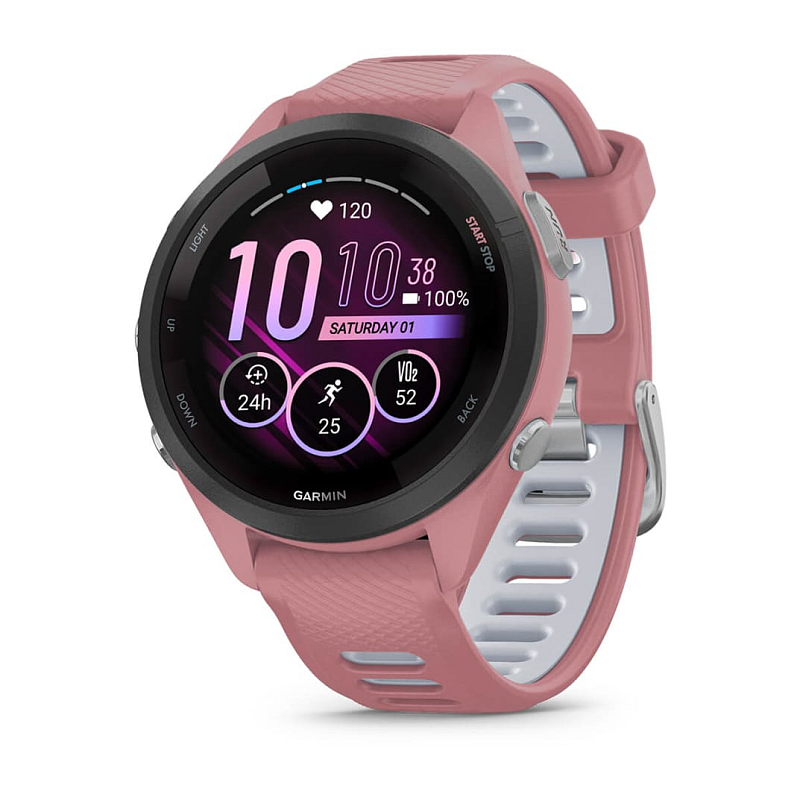Garmin Forerunner 265S 2,79 cm (1.1") AMOLED 42 mm Digital 360 x 360 Pixel Touchscreen Schwarz, Pink WLAN GPS