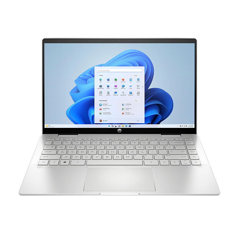 HP Pavilion x360 14-ek2053ng Intel Core 5 120U Hybrid (2-in-1) 35,6 cm (14") Touchscreen Full HD 8 GB DDR4-SDRAM 512 GB SSD Wi-Fi 6 (802.11ax) Windows 11 Home Silber